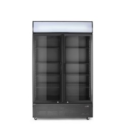 Baro šaldytuvas su apšviečiamu skydeliu, dviejų durų, Arktic, 512L, Juodas, 230V/510W, 585x1120x(H)1900mm