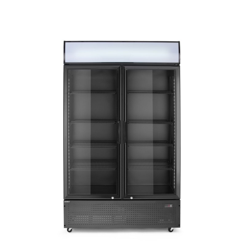 Baro šaldytuvas su apšviečiamu skydeliu, dviejų durų, Arktic, 512L, Juodas, 230V/510W, 585x1120x(H)1900mm
