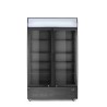Baro šaldytuvas su apšviečiamu skydeliu, dviejų durų, Arktic, 512L, Juodas, 230V/510W, 585x1120x(H)1900mm