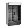 Baro šaldytuvas su apšviečiamu skydeliu, dviejų durų, Arktic, 512L, Juodas, 230V/510W, 585x1120x(H)1900mm