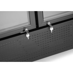 Baro šaldytuvas su apšviečiamu skydeliu, dviejų durų, Arktic, 512L, Juodas, 230V/510W, 585x1120x(H)1900mm