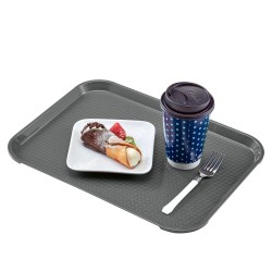 Padėklas iš polipropileno fast food, didelis, Cambro, Šviesiai pilkas, 355x457x(H)21mm