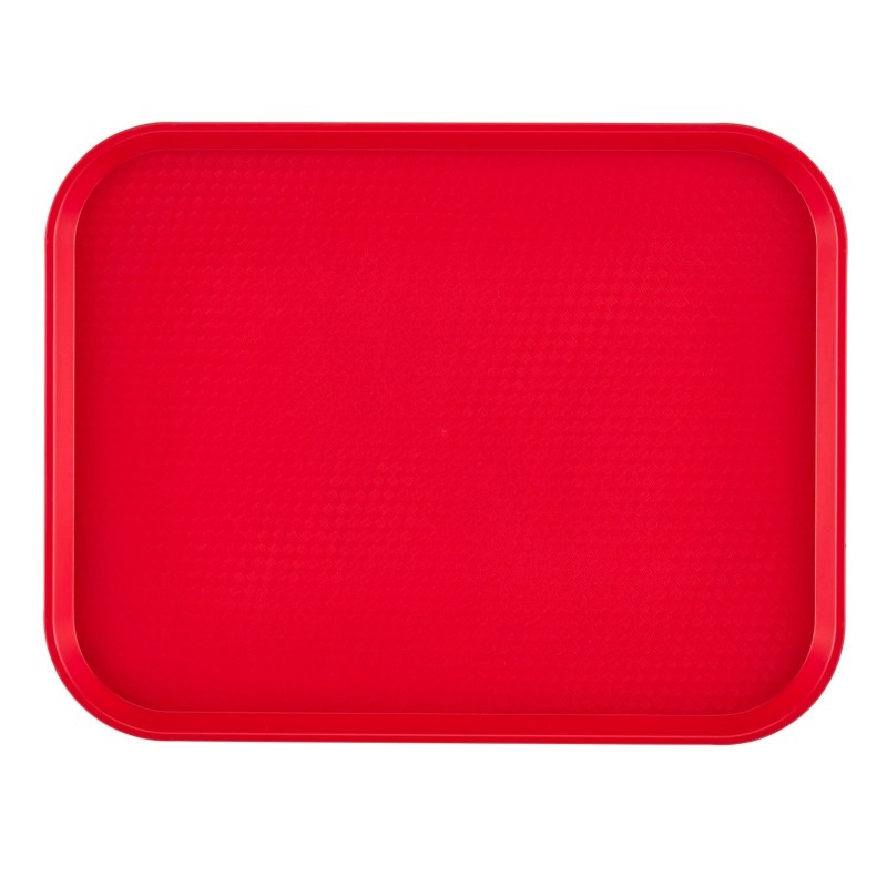 Padėklas iš polipropileno fast food, vidutinis, Cambro, Raudona, 300x410x(H)19mm