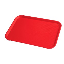 Padėklas iš polipropileno fast food, vidutinis, Cambro, Raudona, 300x410x(H)19mm