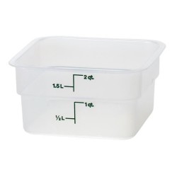 Skaidrus polipropileninis konteineris maistui CamSquare, Cambro, 1,9L, Permatomas, 185x185x(H)100mm