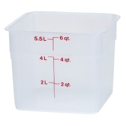 Skaidrus polipropileninis konteineris maistui CamSquare, Cambro, 5,7L, Permatomas, 215x215x(H)185mm
