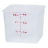 Skaidrus polipropileninis konteineris maistui CamSquare, Cambro, 5,7L, Permatomas, 215x215x(H)185mm