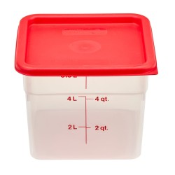 Skaidrus polipropileninis konteineris maistui CamSquare, Cambro, 5,7L, Permatomas, 215x215x(H)185mm