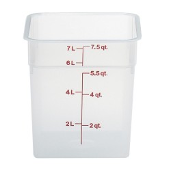 Skaidrus polipropileninis konteineris maistui CamSquare, Cambro, 7,6L, Permatomas, 215x215x(H)230mm