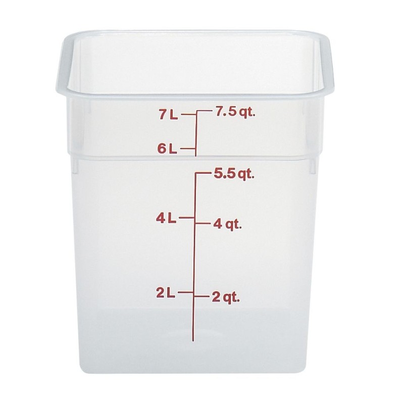 Skaidrus polipropileninis konteineris maistui CamSquare, Cambro, 7,6L, Permatomas, 215x215x(H)230mm