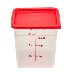 Skaidrus polipropileninis konteineris maistui CamSquare, Cambro, 7,6L, Permatomas, 215x215x(H)230mm