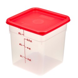 Skaidrus polipropileninis konteineris maistui CamSquare, Cambro, 7,6L, Permatomas, 215x215x(H)230mm