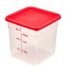 Skaidrus polipropileninis konteineris maistui CamSquare, Cambro, 7,6L, Permatomas, 215x215x(H)230mm