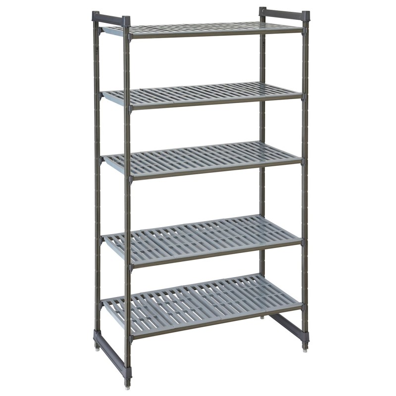 Stelažas sandėliavimui Camshelving Basics Plus iš kompozitinės medžiagos su 4 vėdinamomis lentynomis, Cambro, 915x460x(H)1830mm