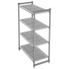 Stelažas sandėliavimui Camshelving Basics Plus iš kompozitinės medžiagos su 4 vėdinamomis lentynomis, Cambro, 915x460x(H)1830mm