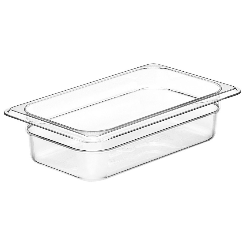 Konteineris Camwear GN 1/4 iš polikarbonato, Cambro, GN 1/4, 1,7L, Permatomas, 162x265x(H)65mm