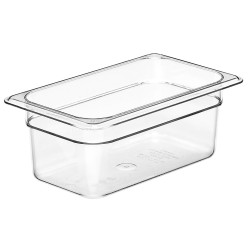 Konteineris Camwear GN 1/4 iš polikarbonato, Cambro, GN 1/4, 2,5L, Permatomas, 162x265x(H)100mm