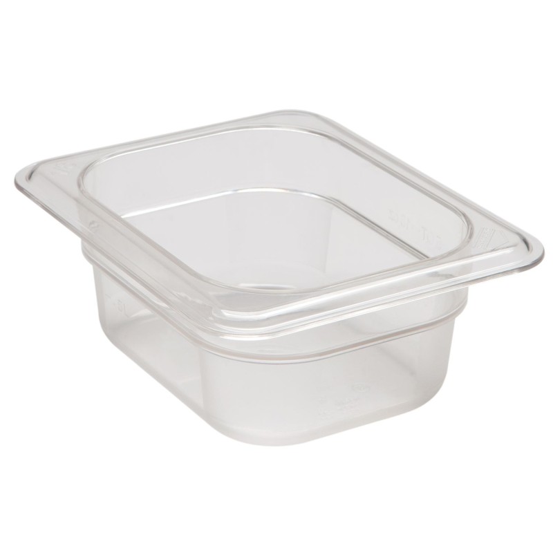 Konteineris Camwear GN 1/8 iš polikarbonato, Cambro, 0,7L, Permatomas, 161x132x(H)65mm