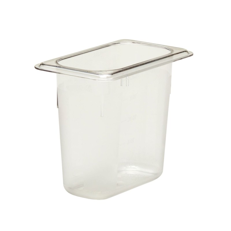 Konteineris Camwear GN 1/9 iš polikarbonato, Cambro, GN 1/9, 1,4L, Permatomas, 108x176x(H)150mm