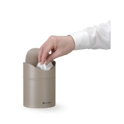 Stalo šiukšliadėžė su sūpynės dangteliu, HENDI, 1,2L, Smėlio spalvos, ⌀120x(H)165mm