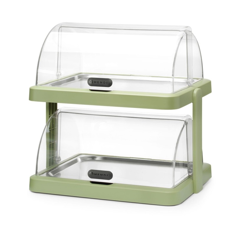 Rotininė šaldymo vitrina „Duo UNIQ“, HENDI, designed by Robert Bronwasser, Dvigubas, Žalia, 480x355x(H)480mm, rettangolare