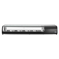 Suši vitrina, Arktic, Talpa: 5x GN 1/2 (H)40 mm (įskaitant indus)., Juodas, 230V/190W, 420x1800x(H)265mm