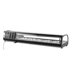 Suši vitrina, Arktic, Talpa: 5x GN 1/2 (H)40 mm (įskaitant indus)., Juodas, 230V/190W, 420x1800x(H)265mm