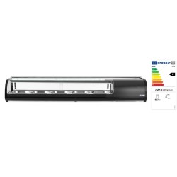 Suši vitrina, Arktic, Talpa: 5x GN 1/2 (H)40 mm (įskaitant indus)., Juodas, 230V/190W, 420x1800x(H)265mm