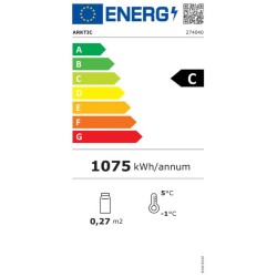 Suši vitrina, Arktic, Talpa: 5x GN 1/2 (H)40 mm (įskaitant indus)., Juodas, 230V/190W, 420x1800x(H)265mm