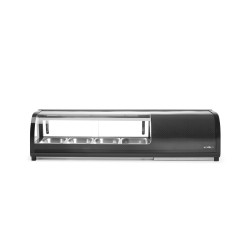 Suši vitrina, Arktic, Į rinkinį įtrauktos talpyklos: 4x GN 1/3 (H) 40 mm., Juodas, 230V/190W, 426x1177x(H)296mm