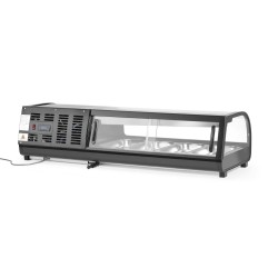 Suši vitrina, Arktic, Į rinkinį įtrauktos talpyklos: 4x GN 1/3 (H) 40 mm., Juodas, 230V/190W, 426x1177x(H)296mm