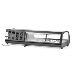 Suši vitrina, Arktic, Į rinkinį įtrauktos talpyklos: 4x GN 1/3 (H) 40 mm., Juodas, 230V/190W, 426x1177x(H)296mm