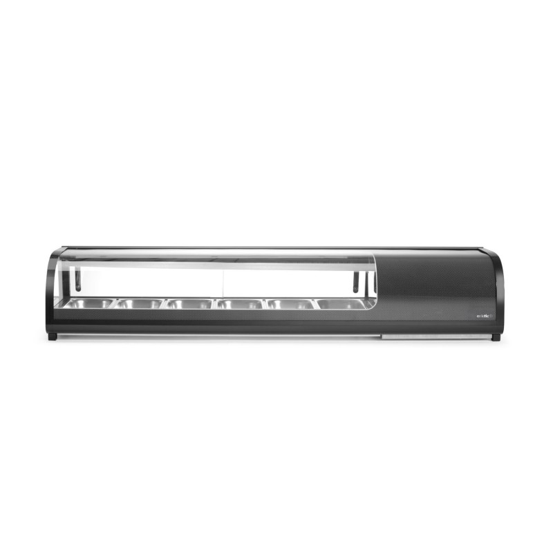 Suši vitrina, Arktic, Į komplektą įeina: 6 x GN 1/3 (A) 40 mm., Juodas, 230V/190W, 426x1529x(H)296mm