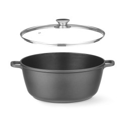 Troškintuvas su nelimpančia danga, HENDI, 7L, Juodas, 367x290x(H)122mm