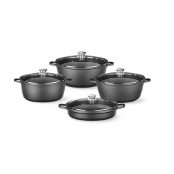 Troškintuvas su nelimpančia danga, HENDI, 7L, Juodas, 367x290x(H)122mm