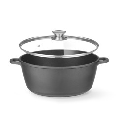 Troškintuvas su nelimpančia danga, HENDI, 7,5L, Juodas, 387x310x(H)130mm