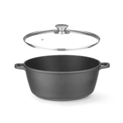 Troškintuvas su nelimpančia danga, HENDI, 7,5L, Juodas, 387x310x(H)130mm