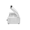 Dešrelių kepimo grilis, 1 zona su energiją taupančiu dangčiu, HENDI, 230V/620W, 566x375x(H)259mm