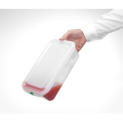 Konteineris GN 1/4 polipropilenas, HENDI, GN 1/4, 2,8L, Permatomas, 265x162x(H)100mm