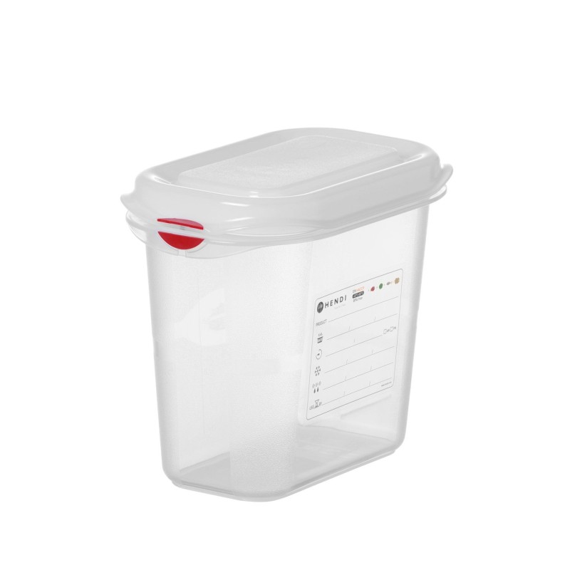 GN 1/9 konteineris, polipropilenas, HENDI, GN 1/9, 1,5L, Permatomas, 176x108x(H)150mm, rettangolare