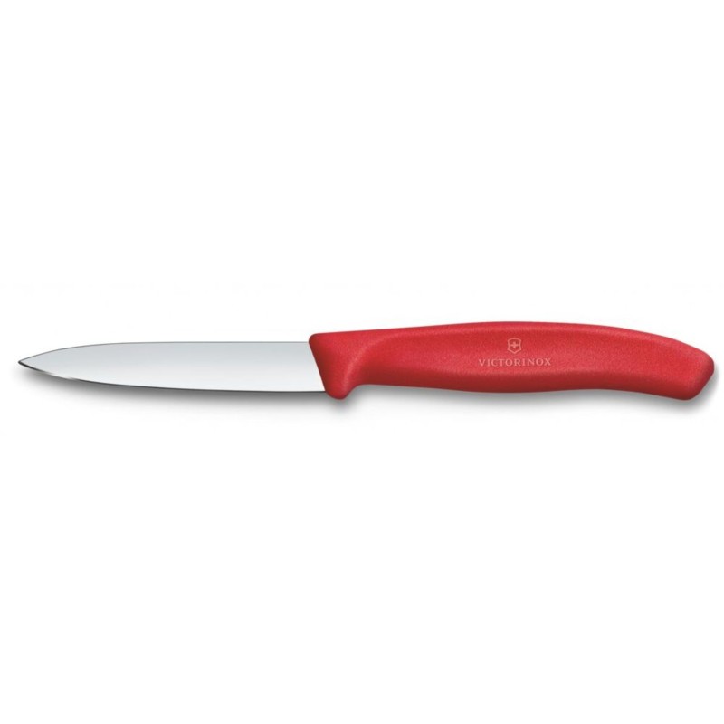 Daržovių peilis lygus, Victorinox, Raudona, (L)190mm