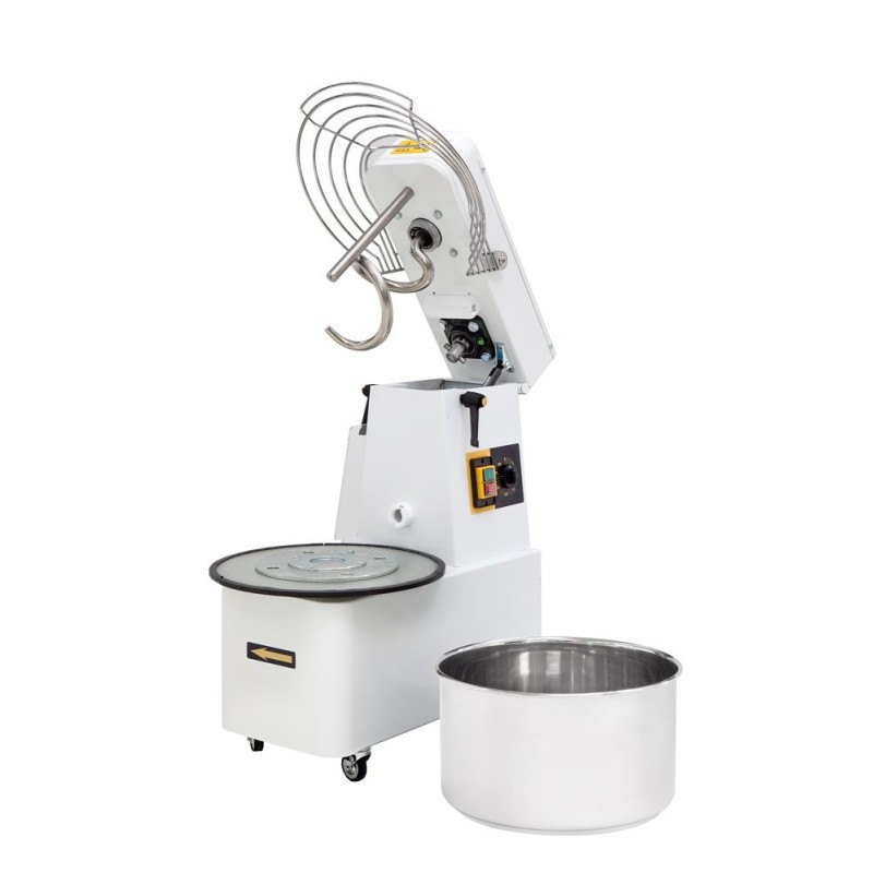 Spiralinė tešlos maišyklė su nuimamu dubeniu, 2 greičiai, 22 l, Prismafood, 56 kg/h, 22L, 400V/1100W, 390x670x(H)735mm