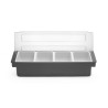 Barmeno dėžutė gėrimų priedams – 4 įdėklai, BarUp, 480x150x(H)100mm