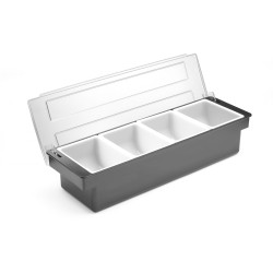 Barmeno dėžutė gėrimų priedams – 4 įdėklai, BarUp, 480x150x(H)100mm