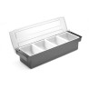 Barmeno dėžutė gėrimų priedams – 4 įdėklai, BarUp, 480x150x(H)100mm