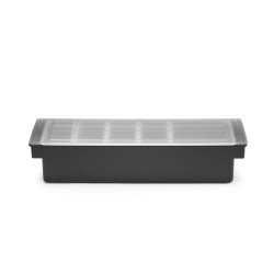 Baro konteineris gėrimų priedams – 5 įdėklai, BarUp, Juodas, 480x150x(H)100mm