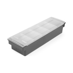 Baro konteineris gėrimų priedams – 5 įdėklai, BarUp, Juodas, 480x150x(H)100mm