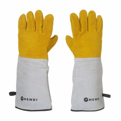Karščiui atsparios odos kepsninės pirštinės – 2 vnt, HENDI, 2 vnt., (L)460mm