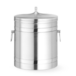 Ledo konteineris dvigubomis sienelėmis, BarUp, 5L, Sidabro, ⌀200x(H)230mm
