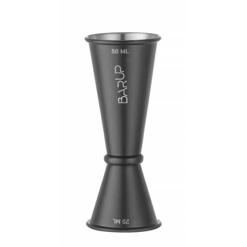 Džigeris – barmeno matuoklis 25/50 ml, BarUp, Juodas, ⌀44x(H)110mm